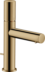 Смеситель для раковины/умывальника Axor Uno 110, однорычажный, с рукояткой zero, фиксированный излив, длина излива 12,3 см, керамический, латунь, цвет полированная бронза, со сливным гарнитуром