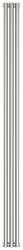Радиатор отопления Сунержа Эстет-1 1800х135 3 секции, цвет сатин, универсальное подключение, нержавеющая сталь, трубчатый