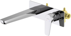 Смеситель для раковины/умывальника Aquatek Бетта встраиваемый, однорычажный, неповоротный, латунь, длина излива 204 мм, керамический, цвет хром