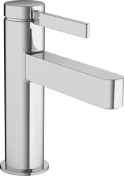 Смеситель для раковины Hansgrohe Finoris 100, для холодной воды, однорычажный, фиксированный излив, длина излива 12,6 см, керамический, латунь, цвет хром, без сливного набора Смеситель для раковины Hansgrohe Finoris 100, для холодной воды, однорычажный, фиксированный излив, длина излива 12,6 см, керамический, латунь, цвет хром, без сливного набора
