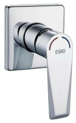 Смеситель для душа Esko New York однорычажный, скрытого монтажа, керамический, настенный, без излива/шланга/лейки, латунь хром