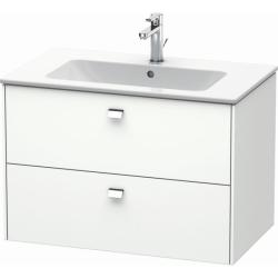 Тумба под раковину Duravit Brioso, 102х47,9х56,1 см, подвесная, 2 выдвижных ящика, ДСП, цвет: белый матовый/хром, шкафчик навесной, механизм доводчика, прямоугольная, правая/левая, в ванную комнату