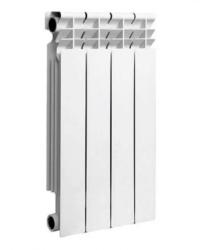 Радиатор алюминиевый Lammin Premium  AL500-100- 4 (4 секции), боковое подключение, настенный, белый