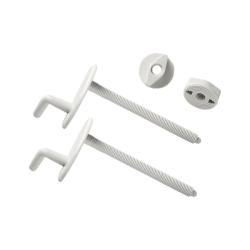 Комплект крепления сиденья IDDIS Optima Home 2 крючка, смещенные, пластик, цвет белый 937EC201SK