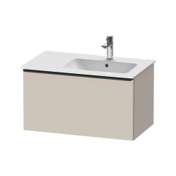 Тумба под раковину Duravit D-Neo, 81х46,2х44 см, подвесная, 1 выдвижной ящик, ДСП, цвет: серо-коричневый, шкафчик навесной, прямоугольная, правая/левая, в ванную комнату