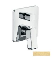 Смеситель для ванны Axor Urquiol однорычажный, скрытого монтажа, настенный/встраиваемый, квадратный, латунный, без излива, керамический, цвет шлифованная медь, без душевого шланга/лейки