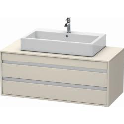 Тумба под раковину для консоли/столешницы Duravit Ketho 120х49,6х55 см, подвесная, ДСП, цвет: серо-коричневый, 2 выдвижных ящика, прямоугольная