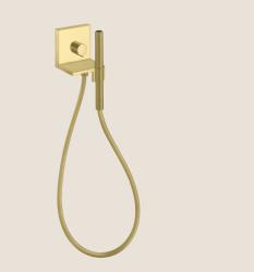 Душевой гарнитур AXOR ShowerSolutions 120/120, комплект: запорный клапан/модуль ручного душа/ручной душ-«палочка»/шланг для душа, цвет шлифованная медь, скрытого монтажа, квадратный, настенный, для душа/ванной