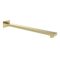 Держатель верхнего душа Raglo R470.30.03, 445 мм, цвет сатин золотой, настенный, квадратный, для ванной, нержавеющая сталь