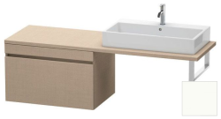 Тумба/шкафчик для консоли/столешницы Duravit DuraStyle под раковину 80х54,8х51,2 см, подвесная, ДСП, цвет: лен/белый матовый, 1 выдвижной ящик, прямоугольная