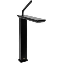 Смеситель для раковины/умывальника REA MODO однорычажный, неповоротный, высокий, длина излива 170 мм, латунь, цвет черный матовый