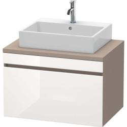 Тумба под раковину для консоли/столешницы Duravit DuraStyle 80х54,8х51,2 см, подвесная, ДСП, цвет: белый глянец/базальт, 1 выдвижной ящик, прямоугольная