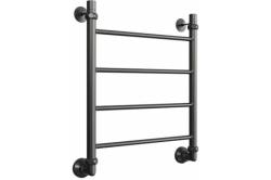 Полотенцесушитель Двин J 60/50, водяной (1"-1/2" К3  оружейная сталь), универсальное подключение, нержавеющая сталь, настенный, форма лесенка, цвет оружейная сталь, к отоплению и ГВС, для отопления, обогрева в ванной