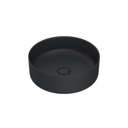 Раковина IDDIS Ray 35,5х35,5х12 см, накладная, круглая, керамическая/фарфоровая, цвет черный матовый, без отверстия под смеситель, без слив-перелива, умывальник
