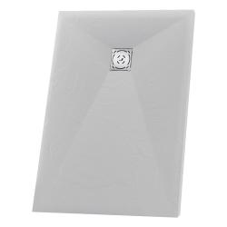 Душевой поддон RGW Stone Tray ST-Co, 80х100х2,5 см, прямоугольный, из искусственного камня, низкий, цвет: бетон, с антискользящим рельефным покрытием, без бортика