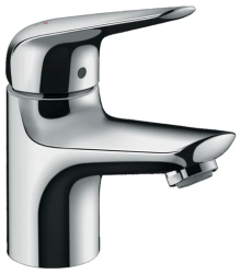 Смеситель для раковины Hansgrohe Novus 70 однорычажный, фиксированный, излив короткий, длина 10,7 см, керамический, латунь, цвет хром, с донным клапаном