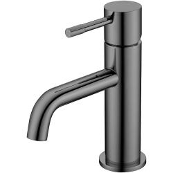 Смеситель для раковины/умывальника Boheme Uno, однорычажный, неповоротный, керамический, длина излива 120 мм, латунь, цвет оружейная сталь