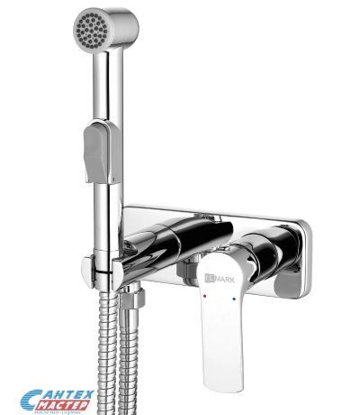 Смеситель Lemark plus Grace встраиваемый с гигиеническим душем хром LM1519C