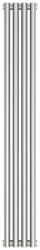Радиатор отопления Сунержа Эстет-00 1200х180 4 секции, цвет сатин, универсальное подключение, нержавеющая сталь, трубчатый