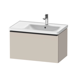 Тумба под раковину Duravit D-Neo, 78,4х45,2х44 см, подвесная, 1 выдвижной ящик, ДСП, цвет: серо-коричневый, шкафчик навесной, прямоугольная, правая/левая, в ванную комнату