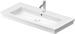 Раковина DURAVIT White Tulip 105х49х15,5 см, подвесная, прямоугольная, санфарфор, цвет белый, 1 отверстие под смеситель, слив/перелив