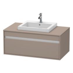 Тумба под раковину для консоли/столешницы Duravit Ketho 100х55х42,6 см, подвесная, ДСП, цвет: базальт, 1 выдвижной ящик, для встраиваемой сверху раковины, прямоугольная