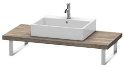 Столешница Duravit Brioso, для консоли, консольное полотно, 80х55х3 см, ДСП, прямоугольная, тонкая, цвет: сосна терра,  для одной раковины/умывальника/рукомойника, 1 вырез под раковину, установка по центру