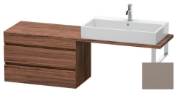 Тумба/шкафчик для консоли/столешницы Duravit DuraStyle под раковину 80х47,8х51,2 см, подвесная, ДСП, цвет: орех темный/базальт, 2 выдвижных ящика, прямоугольная