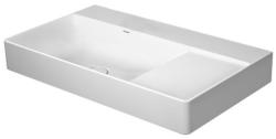 Раковина DURAVIT DuraSquare 80х47х14,5 см, накладная, прямоугольная, керамика DuraCeram, шлифованная, с крылом, чаша справа, цвет белый, без отверстия под смеситель, без перелива, правая