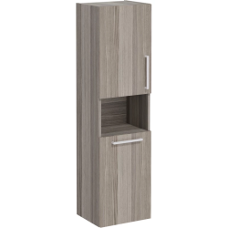 Пенал Vitra Root 40, 420х1550х360 мм, подвесной, (левый), 1 распашная дверца/открытая полка/бельевая корзина, цвет кордоба, в ванную комнату, влагостойкий, левосторонний