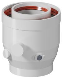 Переход Okseler с конденсатоотводом и инспекцией с D60/100 на 80/125