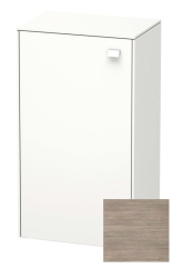 Полупенал Duravit Brioso L, 27х19,6х61 см, подвесной/напольный, (левый), с дверцей/одностворчатый, со стеклянными полками, цвет: сосна серебристая/хром, в ванную комнату