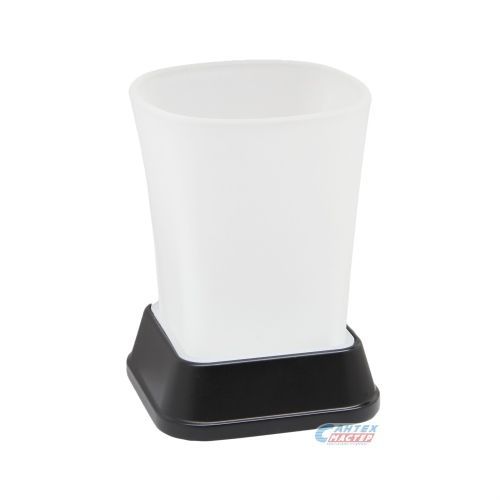 Стакан для зубных щеток Wasserkraft Amper K-5428BLACK отдельно стоящий