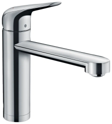 Смеситель для кухни/мойки Hansgrohe Focus M42, 120 1jet, для установки перед окном, однорычажный, керамический, с поворотным изливом, длина 19,8 см, латунь, цвет хром