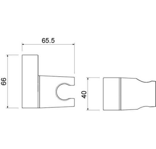 Держатель для душевой лейки Aquatek AQ2406MB регулируемый угол, матовый черный, ABS пластик