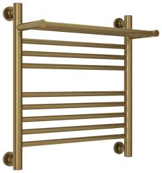 Полотенцесушитель Сунержа "Богема+ с полкой" 500х500 водяной, цвет состаренная бронза