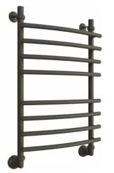 Полотенцесушитель Двин R primo 80/50, водяной (1"-3/4"-1/2" К3  графит), универсальное подключение, нержавеющая сталь, настенный, форма лесенка, цвет графит, к отоплению и ГВС, для отопления, обогрева в ванной