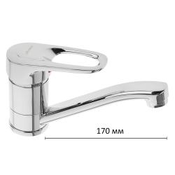 Смеситель для кухни/мойки Accoona, однорычажный, поворотный, керамический, длина излива 170 мм, латунь, цвет хром