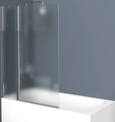 Душевая шторка на ванну BelBagno Uno, 80х150 см, текстурное стекло/профиль хром, распашная, плоская/панель, правая/левая, правосторонняя/левосторонняя, универсальная