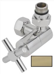 Вентиль Сунержа 3D правый крест G 1/2" НР х G 3/4", цвет матовая шампань