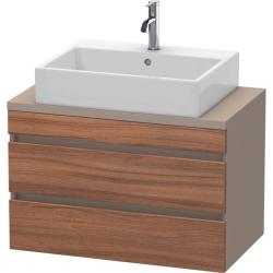 Тумба под раковину для консоли/столешницы Duravit DuraStyle 80х47,8х51,2 см, подвесная, ДСП, цвет: орех/базальт, 2 выдвижных ящика, прямоугольная