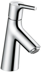 Смеситель для раковины Hansgrohe Talis S 80 для холодной воды, однорычажный, фиксированный, излив короткий, длина 9,7 см, керамический, латунь, цвет хром, без донного клапана