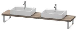 Столешница Duravit Brioso, для консоли, консольное полотно, 80х48 см, ДСП, прямоугольная, цвет: сосна терра, для двух раковин/умывальников/рукомойников, 2 выреза под раковину, установка по краям