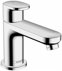 Смеситель для раковины Hansgrohe Vernis Blend 70, для холодной воды, одновентильный, фиксированный излив, длина излива 9,3 см, керамический, латунь, цвет хром, без донного клапана