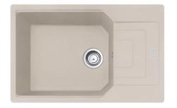 Мойка кухонная Franke URBAN UBG 611-78L, 78х50 см, врезная, искусственный гранит (Fragranite+), прямоугольная, цвет сахара, без отверстия под смеситель, с крылом, оборачиваемая