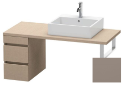 Тумба/шкафчик для консоли/столешницы Duravit DuraStyle под раковину 30х54,8х51,2 см, подвесная, ДСП, цвет: лен/базальт, 2 выдвижных ящика, прямоугольная