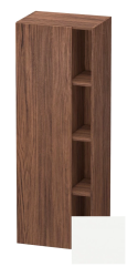 Пенал Duravit DuraStyle, 50x36x140 см, подвесной, (левый), с дверцей, с закрытыми/открытыми полками, цвет: орех темный/белый матовый, в ванную комнату