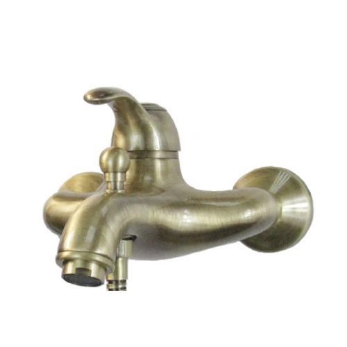 Смеситель для ванны/душа Webert Aurora однорычажный, настенный, излив 179 мм, неповоротный, латунь, цвет бронза