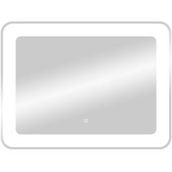 Зеркало Континент "Velvette Led", 80х70 см, с LED/ЛЕД-подсветкой, прямоугольное, выключатель сенсорный, для ванны, навесное/подвесное/настенное