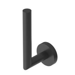 Держатель для туалетной бумаги Cezares Relax без крышки, вертикальный, цвет черный матовый, настенный, нержавеющая сталь